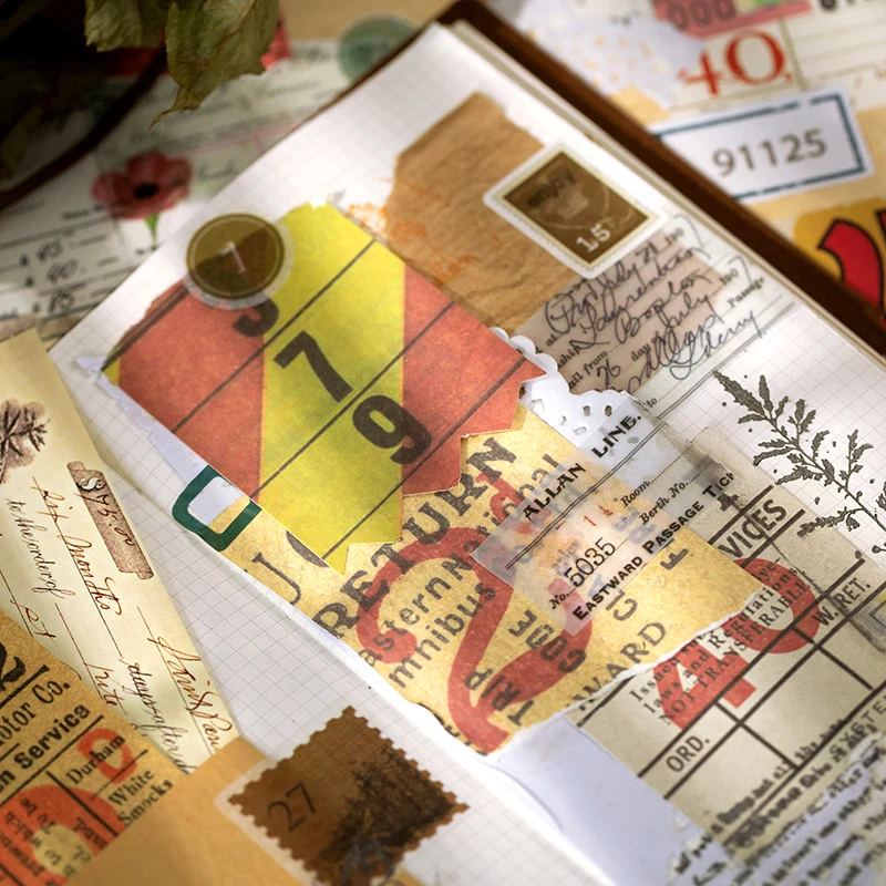50 шт./лот дорожные цифровые билеты смешанный материал бумага дневник планировщик