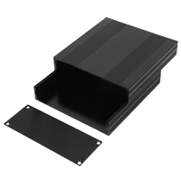 54145150mm black aluminum printed circuit board box split type diy electronic project enclosure case