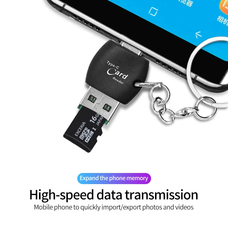 anmone 2 в 1 тип c micro sd устройство для счи
