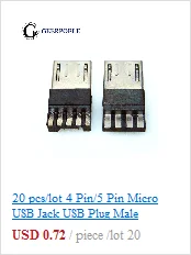 30 шт./партия основа край 5 Pin Тип B SMT Micro USB разъем Плоский порт Джек хвост штепсельная Вилка терминалы для samsung huawei