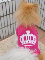 crown teddy puppy small cat pet clothes dress vest t shirt apparel clothes dog costumes designer dog clothes schnauzer