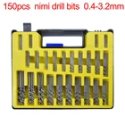 150 шт. Мини сверло 0,4-3,2 мм Точность небольшой мини сверло Набор сделай сам для многих видов сверло ручной инструмент сделай сам