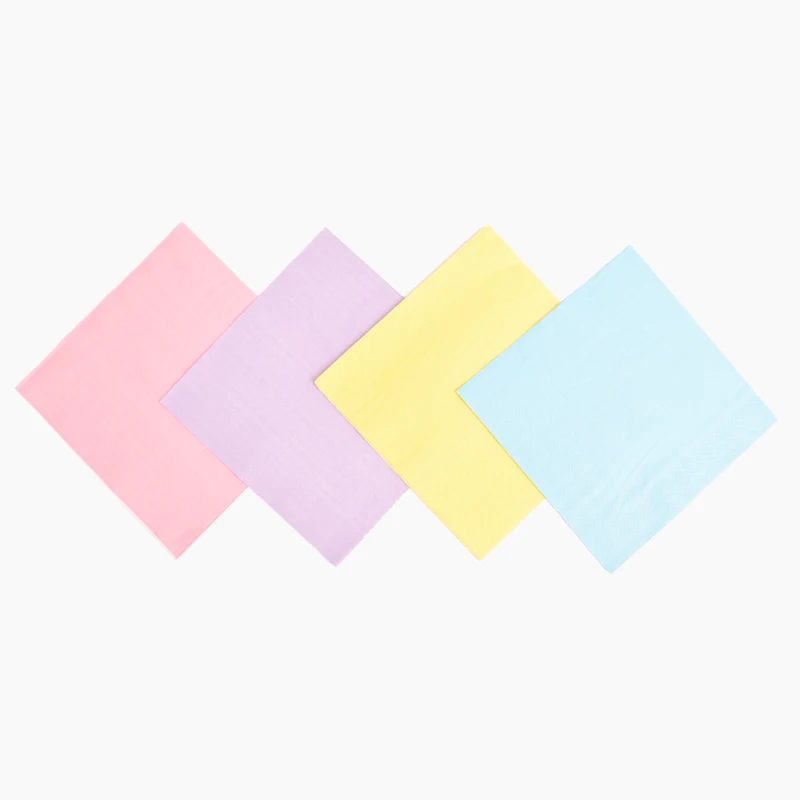 20 шт./лот пастельного цвета бумажные салфетки розовый/синий Baby Shower Радуга