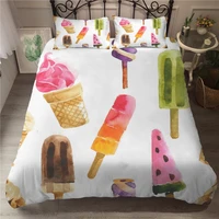 mei dream ice cream stick and cone queen bed set bedding 3d quilts and comforters