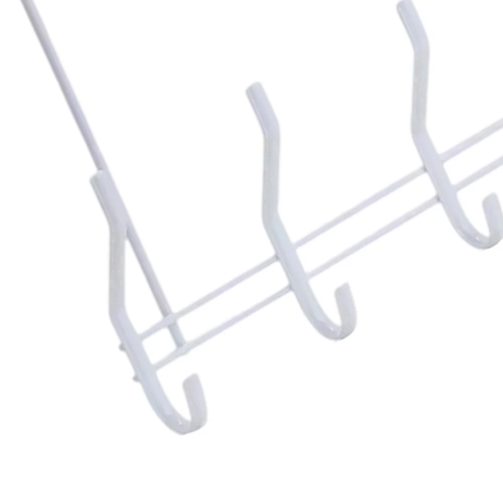 

Creative Stainless Steel Towel Door Hooks Wall Mounted Bath Towel Hook Hanger with 5 Hooks(White)