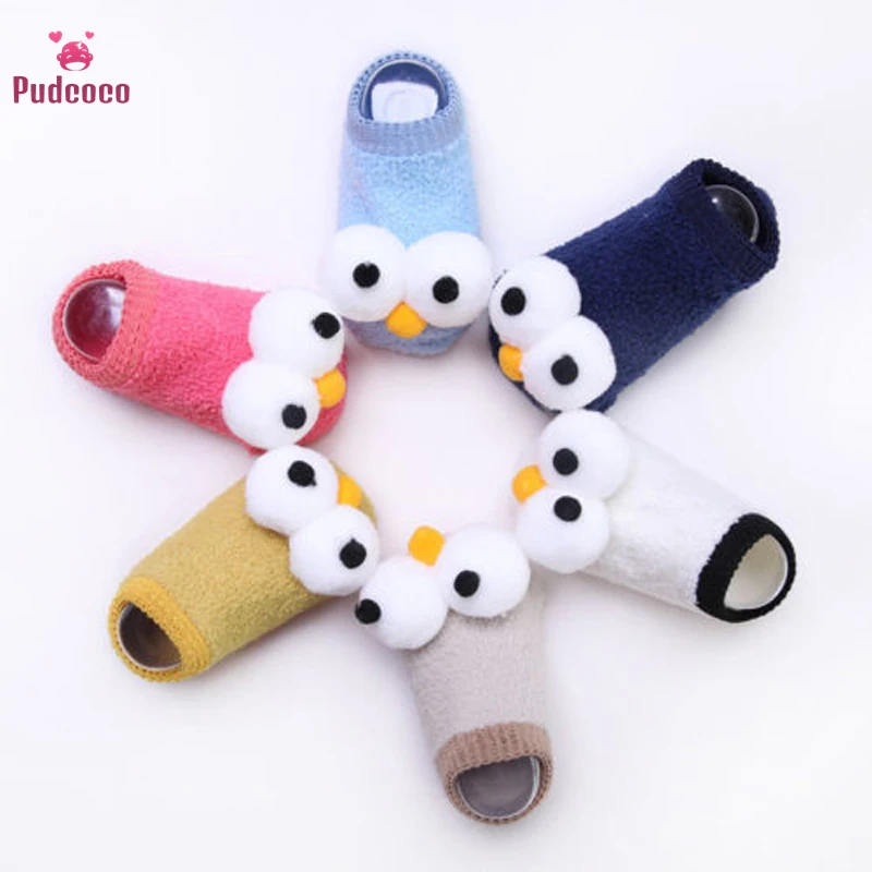 

Pudcoco Brand Newborn Infant Kids Baby Girls Boys Socks Cute Big Eyes 6 Colors Cartoon Cotton Winter Warm Socks Outfit 0-3Y