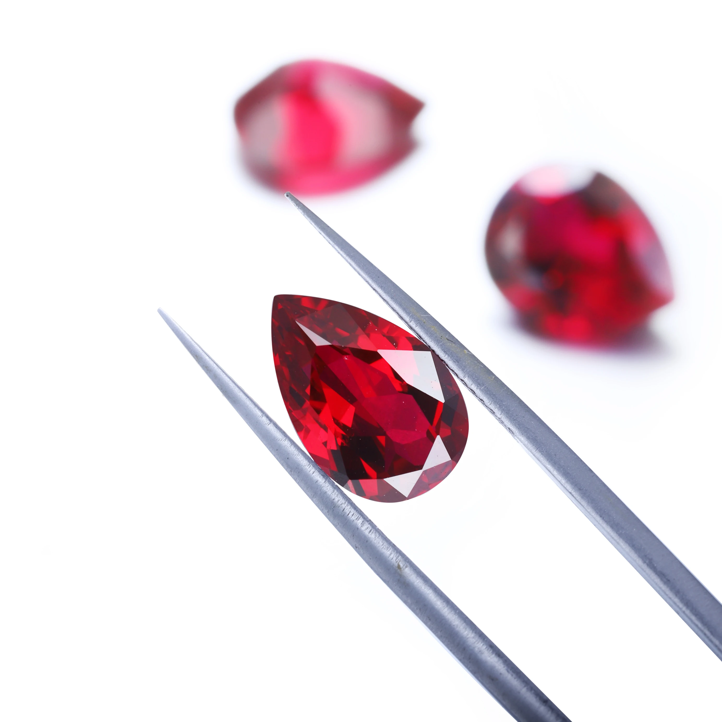 

Zhanhao 2021 Quality 0.25ct/ 3*5mm 5pcs Lab Grown Ruby Gemstone Pear Cut Pigeon Blood Red Diamond Pierre Precieuse