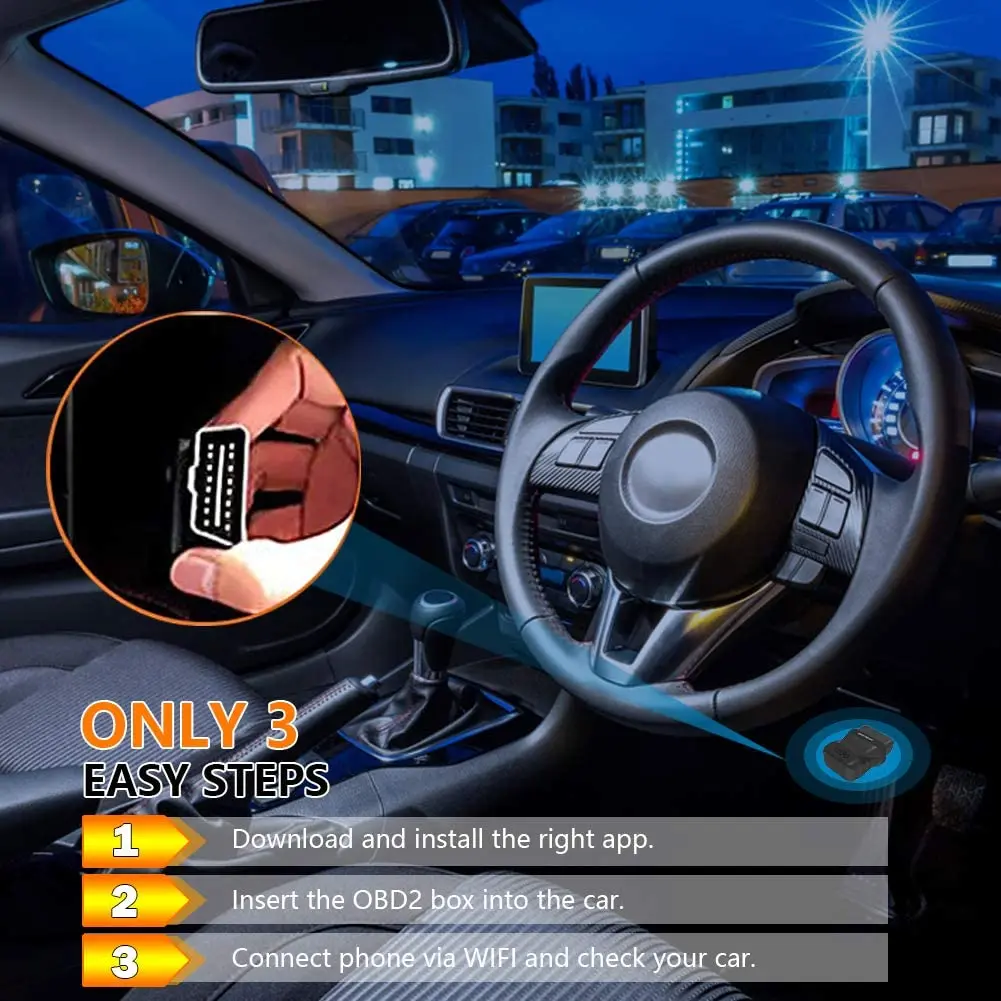 OBD2 сканер и WiFi считыватель кодов автомобиля мини беспроводной Bluetooth 4 0 OBD II