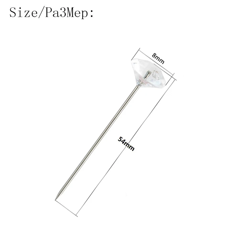 100 шт./корт. Головные швейные булавки бриллиантовые в пластиковой коробке