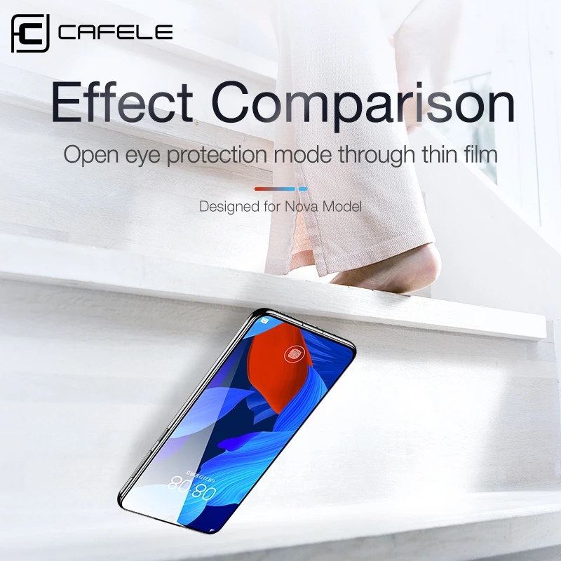 Защитное стекло Cafele закаленное с полным покрытием для Huawei Nova 5 pro ультратонкая