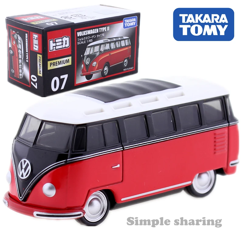 Takara Tomy Tomica Premium 07 Volkswagen Type II модель комплект 1/65 Миниатюрный литой автобус детские