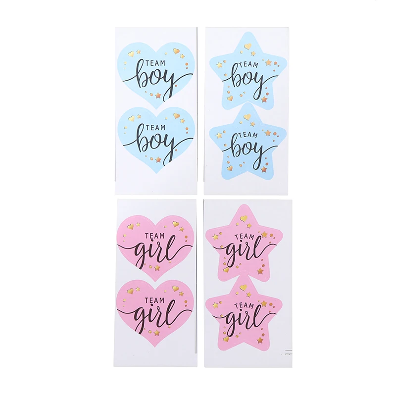 

100pcs/set Team Boy Team Girl Stickers Boy or Girl Vote Sticker for Gender