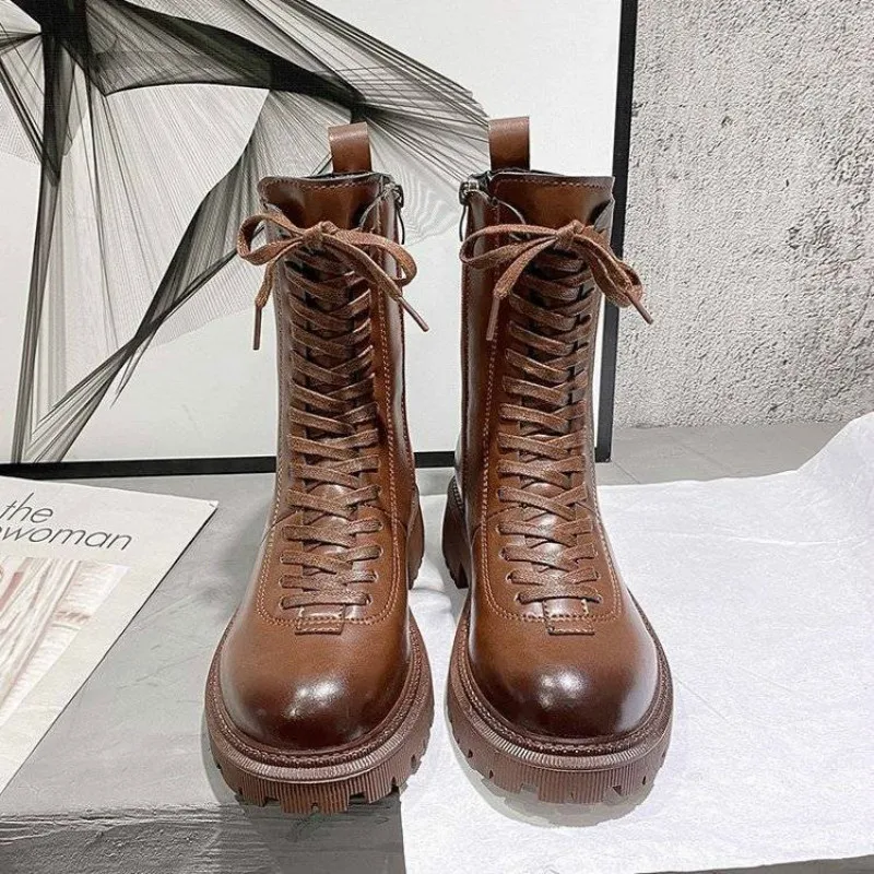 Martin Boots Women's 2020 Winter New Plus Velvet All-match Thick-soled Women's Shoes Thick Heel British Style Short Women Boots