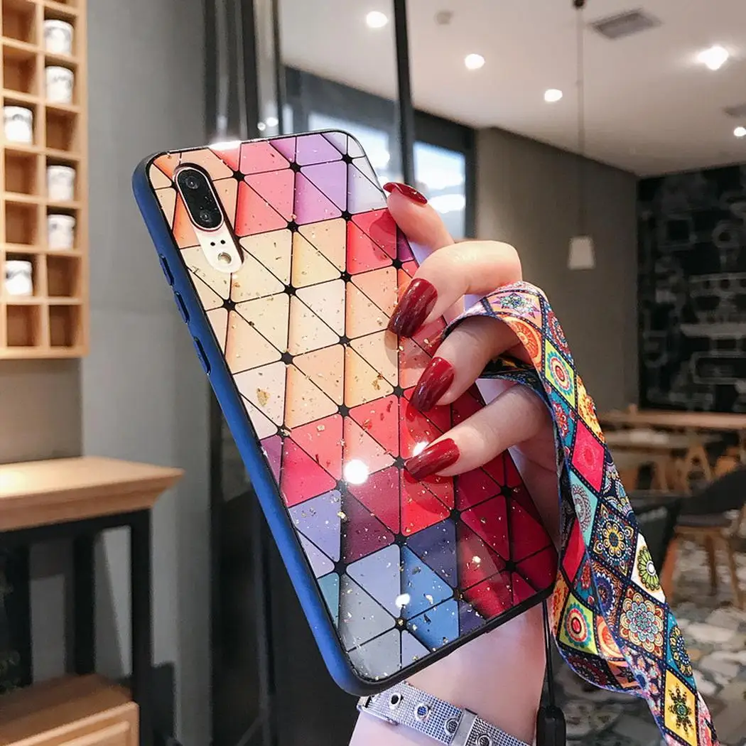 Модный силиконовый милый чехол с ромбовидным дизайном для телефона huawei P30 |