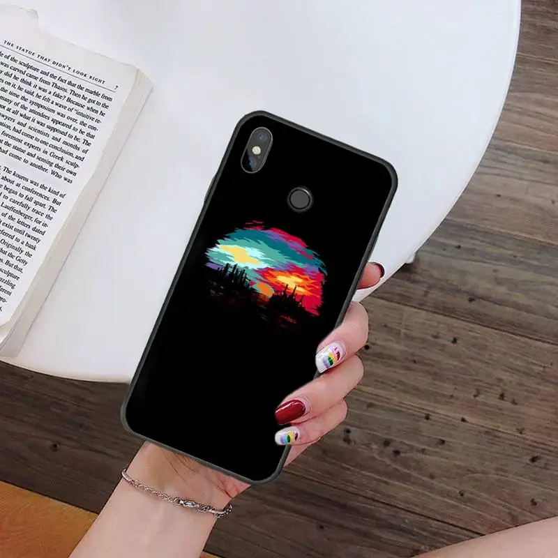 

Sun moon airplane rainbow planet Phone Case For Xiaomi Redmi 7 9t 9se k20 mi8 max3 lite 9 note 8 9s 10 pro Soft Silicone