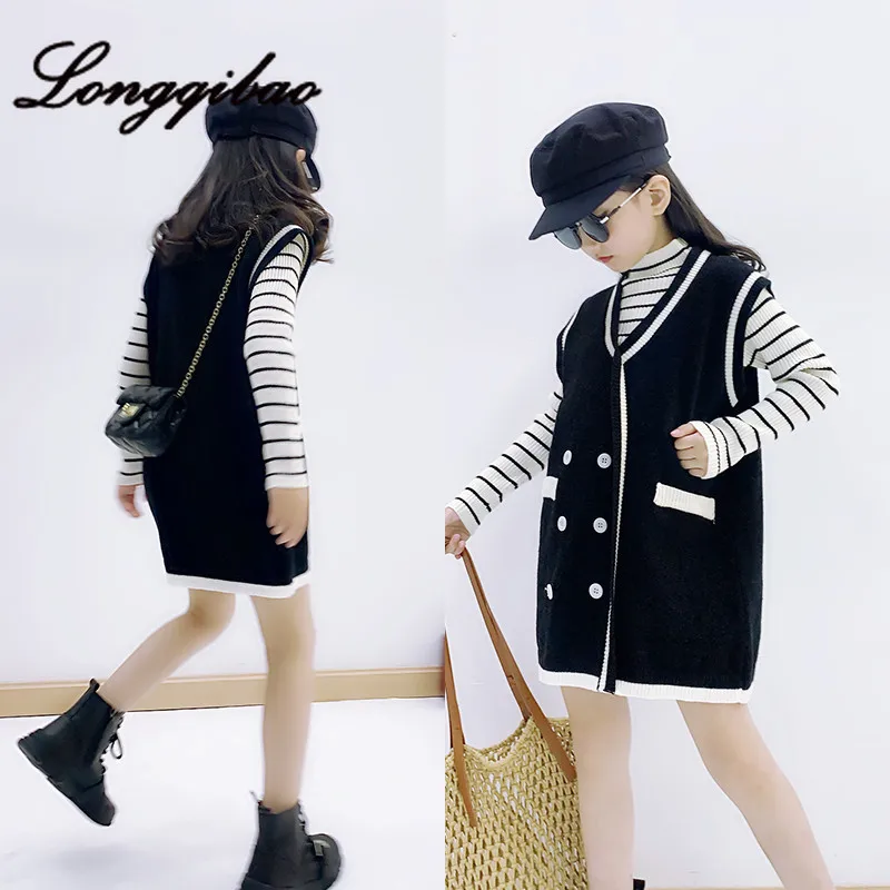 Свитер для маленьких девочек коллекция 2019 года Новая Осенняя детская модная