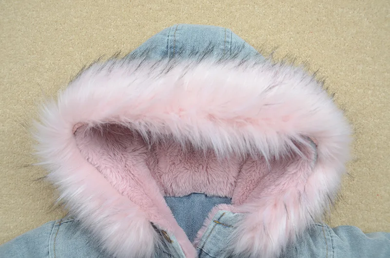 Новинка 2020 года Зимняя одежда для девочек и мальчиков Плотное джинсовое пальто