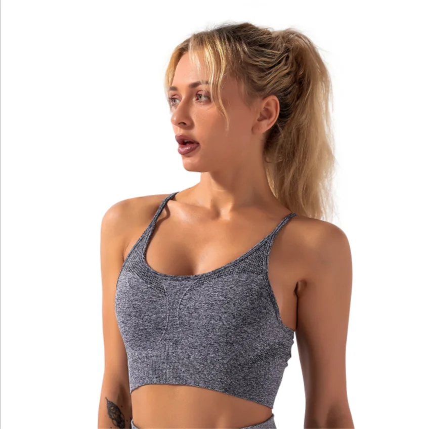 

2020 seamless yoga wear yoga sports bra fitness vest women fall/winter DS98