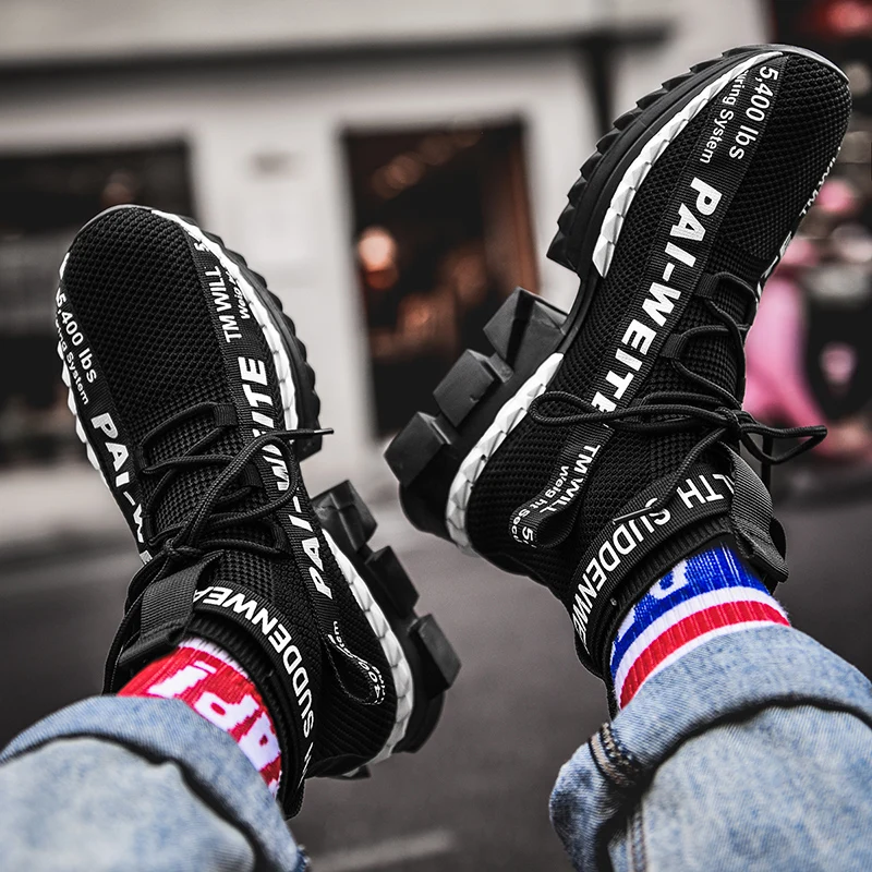 Новинка 2019 года сезон осень Высокая парусиновая мужская повседневная обувь