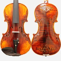 naomi 44 full size stradivarius violin vintage baroque violin handmade top spruce back flamed maple concert level fiddle