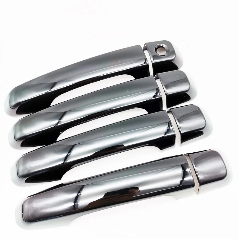 

8pcs Bright Black Exterior Door Handle Cover Trim For Toyota 4Runner 2010-2019