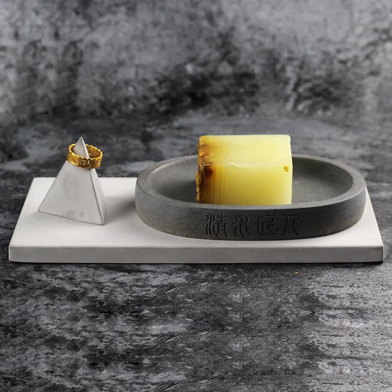 Цементная форма силиконовая для мыла бетонная инструмент подноса из смолы