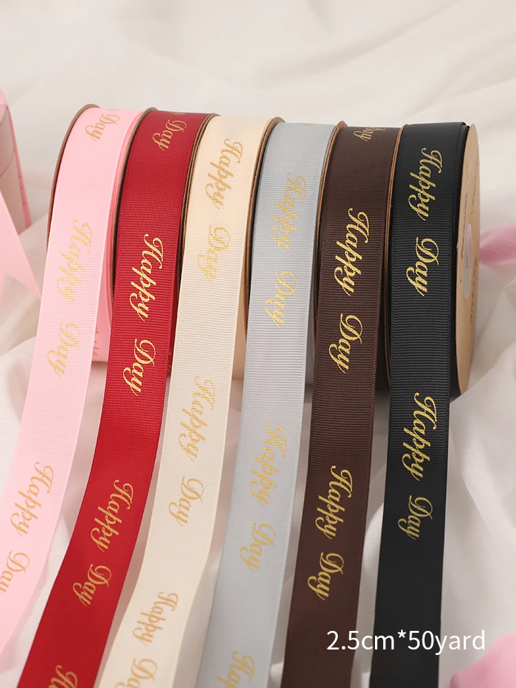 Jiuxia оптовая продажа с фабрики один цвет шелкография атласная лента букет