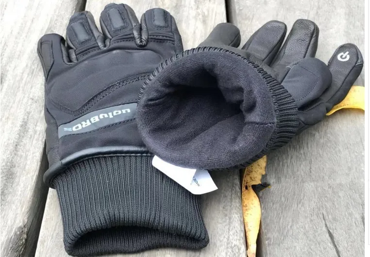 

Winter warm waterproof motorcycle gloves men's leather moto gloves outdoor long-distance riding gloves touch screen gloves