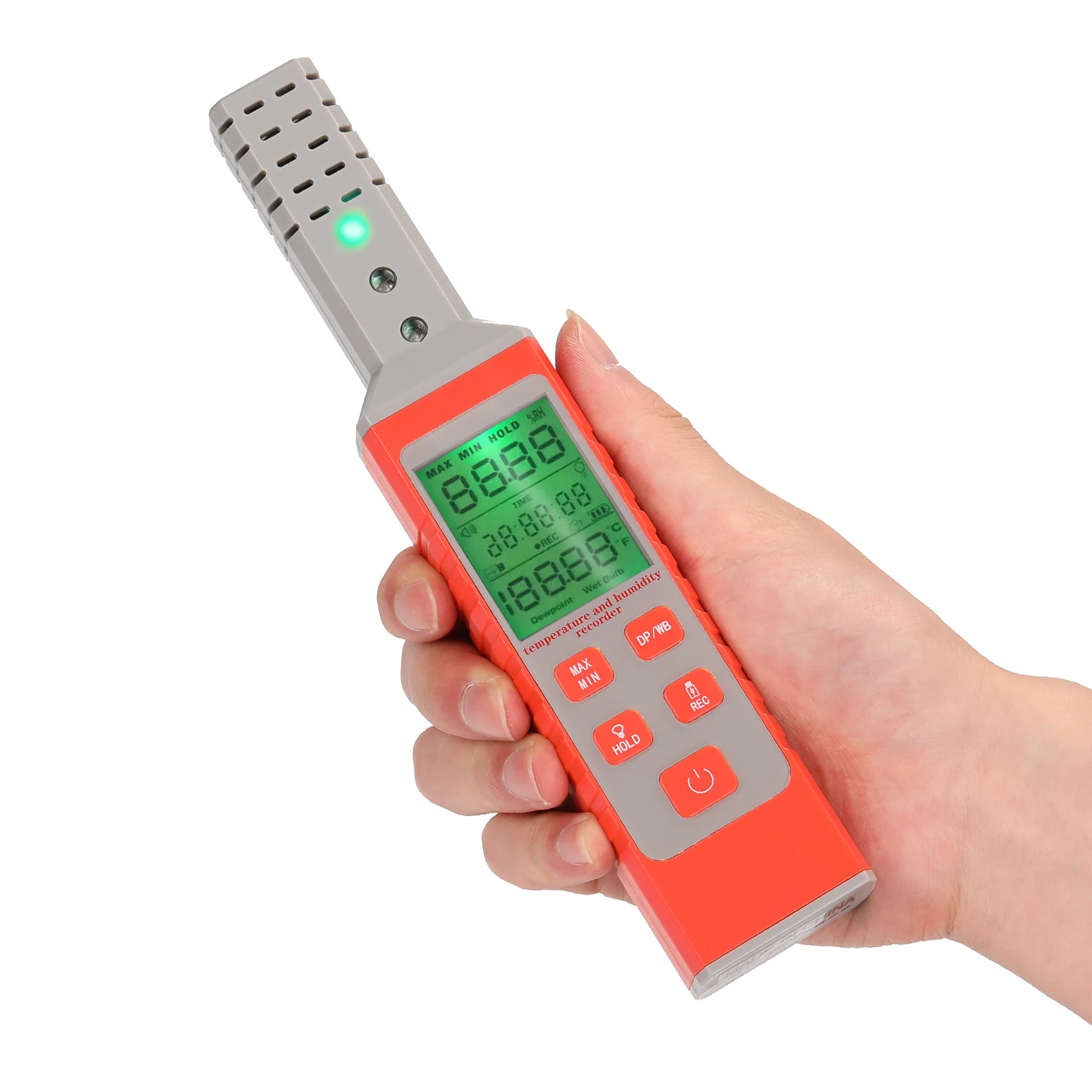 

Ручной USB-рекордер температуры и влажности, переключаемое ручное измерительное устройство ℃/℉