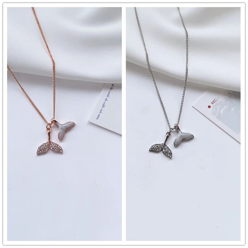 Корейский романтический милый Стразы инкрустированные Русалка рыбий хвост