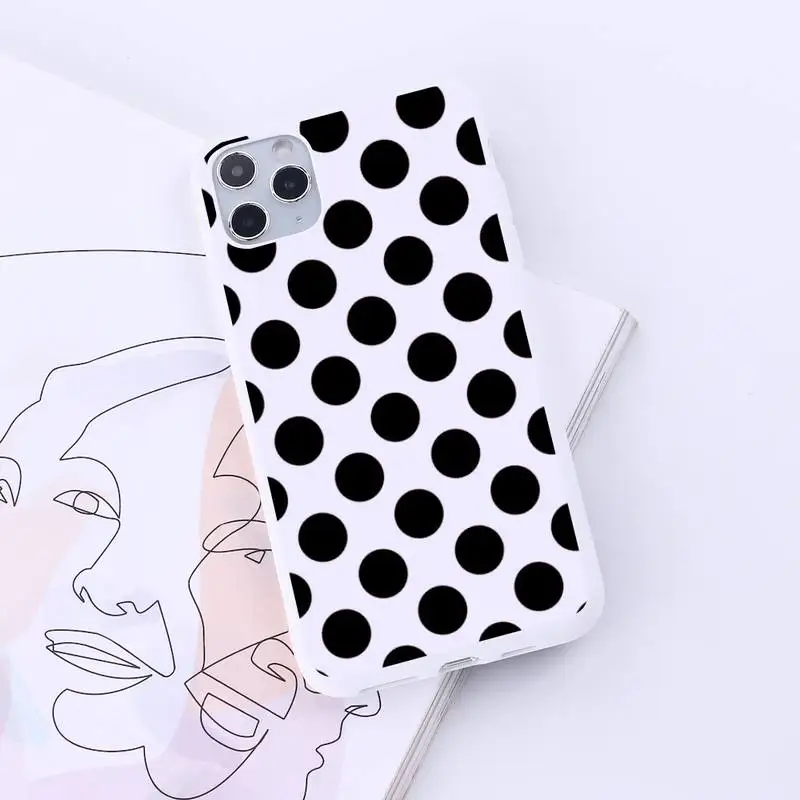 

Polka Dot Love Heart cute funny Phone Case Candy Color for iPhone 6 7 8 11 12 s mini pro X XS XR MAX Plus