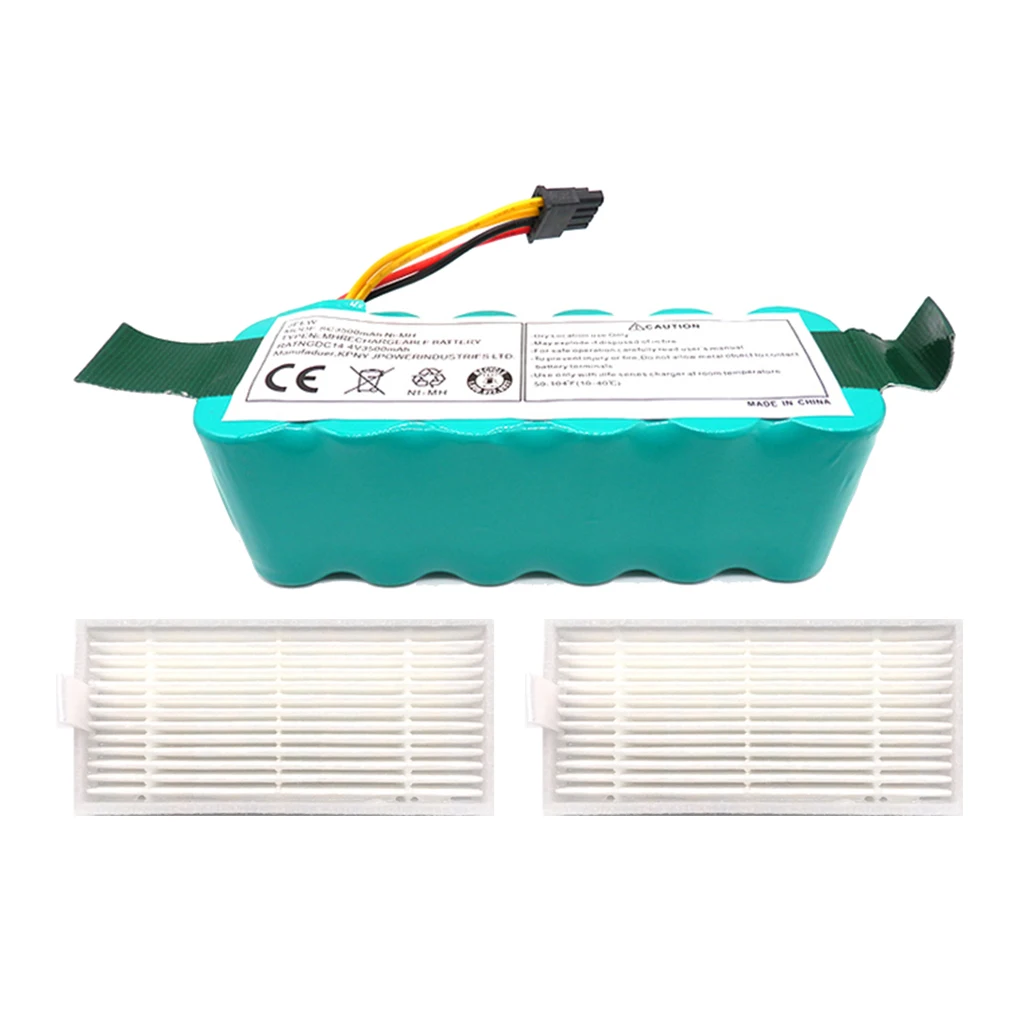 

14.4V 3500mAh NI-MH Battery 2pcs Filter Set For CR120 Vacuum Cleaner
