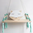 Детские Органайзер для спальни для игрушек, деревянные полки сделай сам, деревянные бусины, настенные органайзер для хранения на полке, полки, украшения для дома