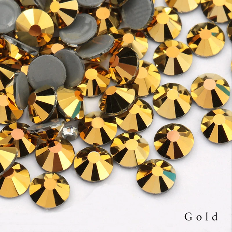 Кристаллы YL Сваровски Gold Стразы SS6 SS8 SS16 SS20 SS30 288 шт./1440 шт. высокое качество яркое