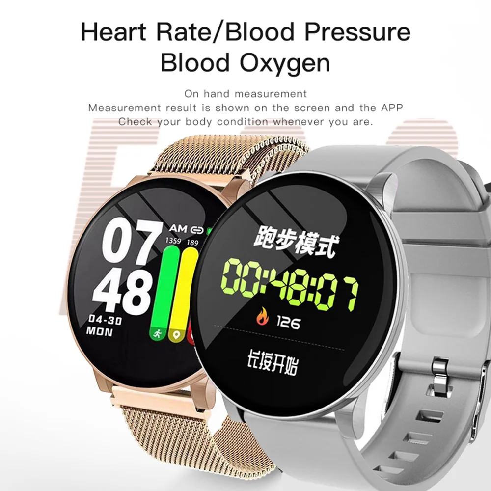 

W8 спортивные Смарт-часы браслет круглые bluetooth водонепроницаемые мужские Смарт-часы для мужчин и женщин фитнес-трекер браслет на запястье дл...