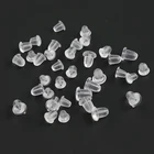 Прозрачные силиконовые гайки 20 глот 4 5 мм, пробка 5 мм, резиновый пластиковый держатель для задней крышки сережек сделай сам, Ювелирная фурнитура