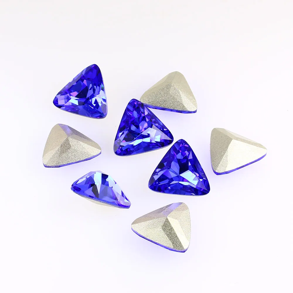 15 мм треугольники K9 стеклянная стразы аппликация Сделай Сам ремесло 3D пионтед
