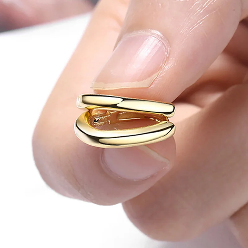 Женские серьги-кольца MEETSOFT из стерлингового серебра с защитой от аллергии модный