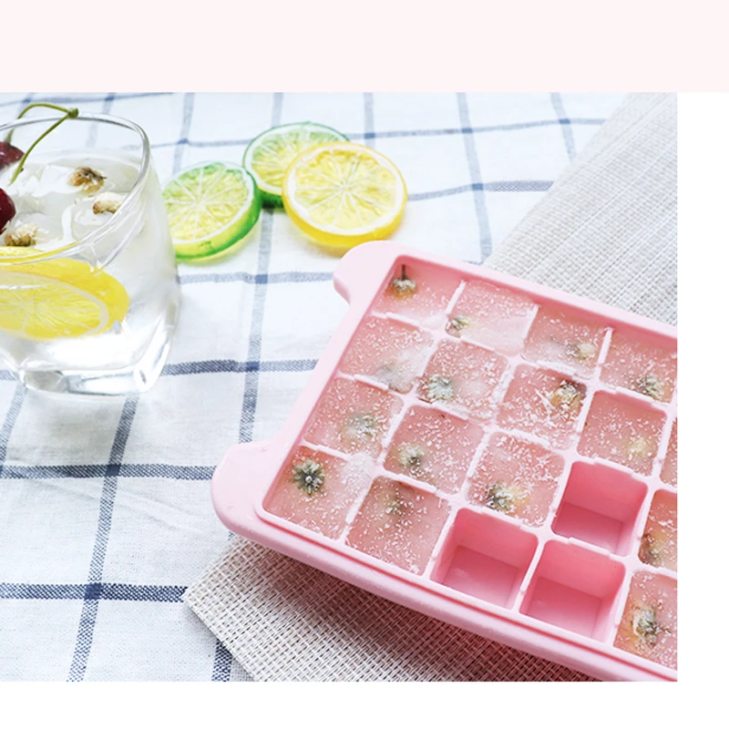 

Silicone Ice Cube Box With Lid Homemade Ice Hockey Artifact Home Freezer Refrigerator Ice Cream Mold Kitchen Accessory 36 Grid