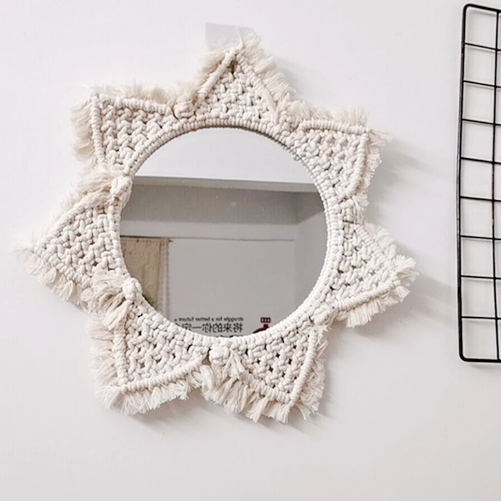 Кружевное настенное висячее зеркало ручной работы скандинавские зеркала для