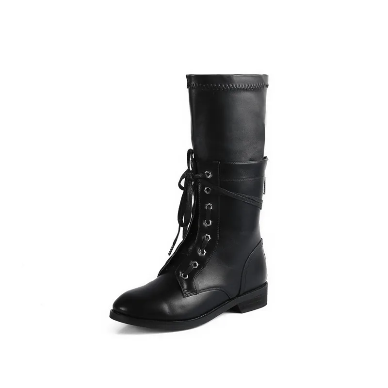 MORAZORA/2020 г. Новое поступление женские сапоги до середины икры модные мотоботы из
