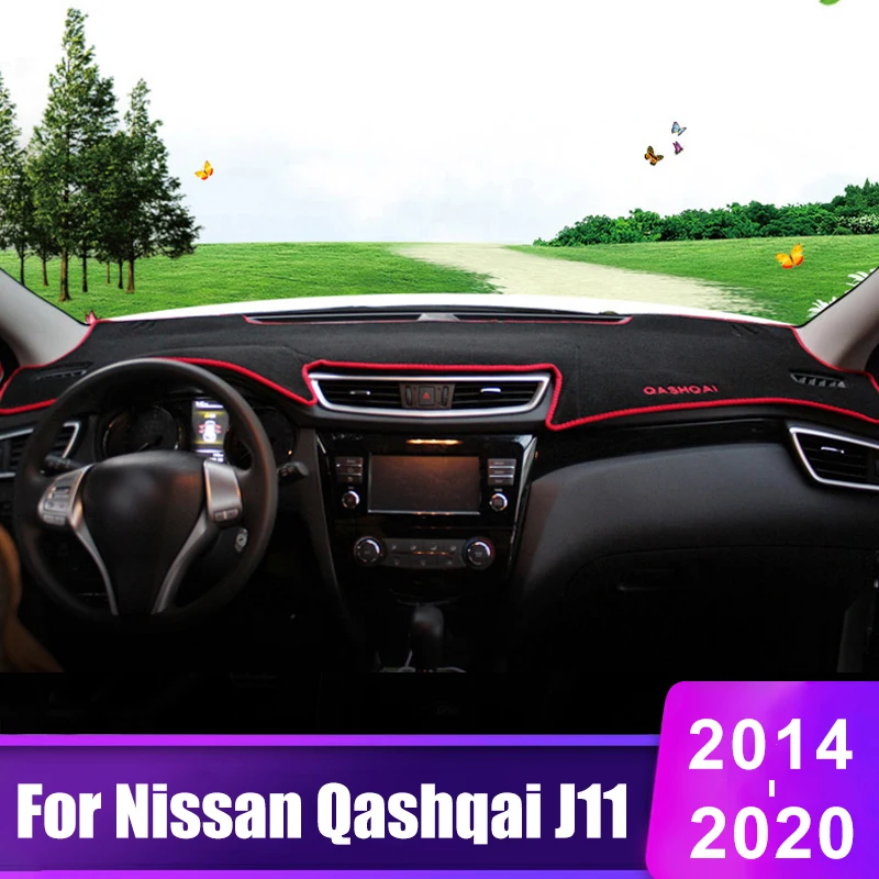 

For Nissan Qashqai J11 2014-2018 2019 2020 Car Dashboard Cover Mat Avoid Light Pad Instrument Platform Desk Carpet Accessories