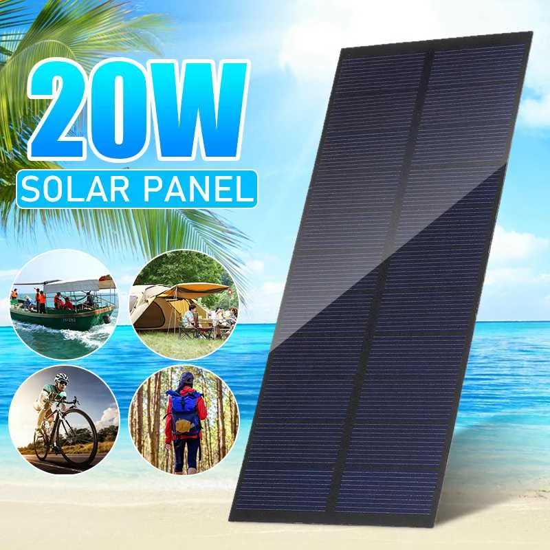 

Mini 5.5V 20W Solar Panel Solar Power Panel System DIY Battery Cell Charger Module Portable Energy For Phone Charging