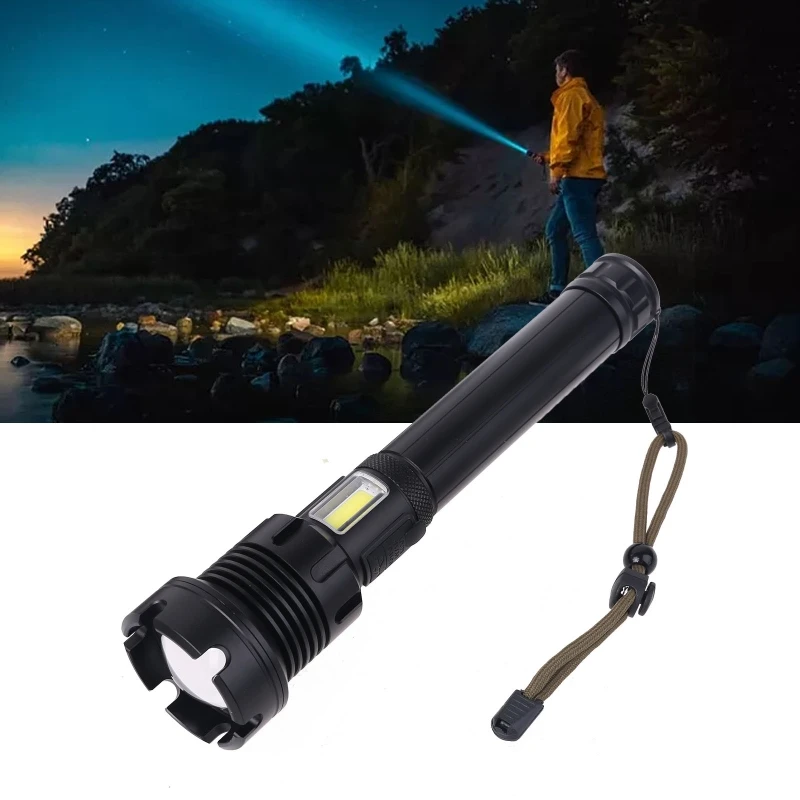 

Super Bright LED Handheld Flashlights USB Telescopic Zoom Emergency Torch