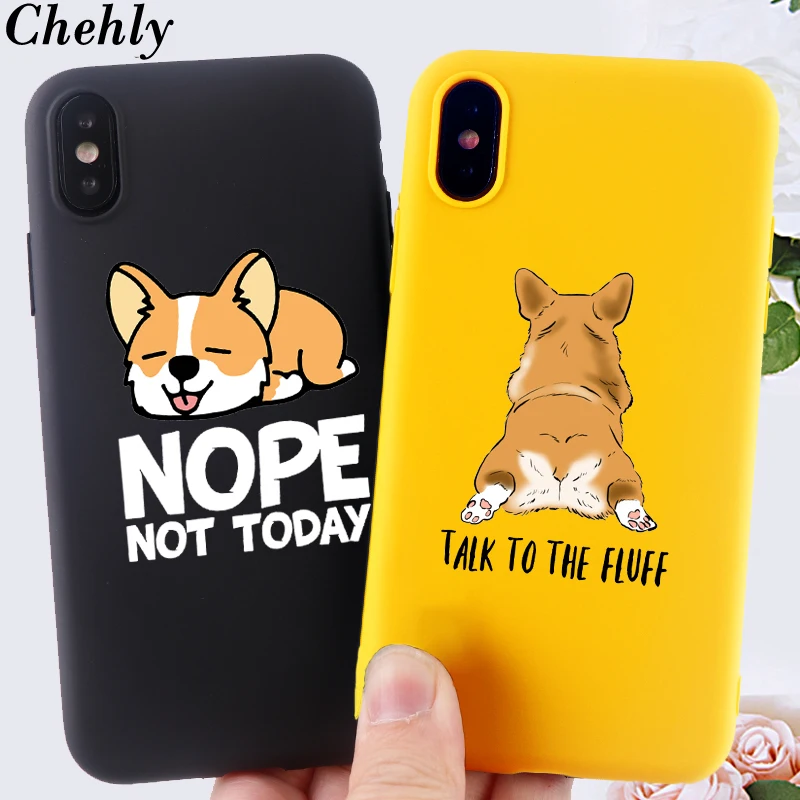 Милый чехол для телефона Corgi IPhone 6s 7 8 11 12 Plus Pro Mini X XS MAX XR SE мягкие силиконовые чехлы
