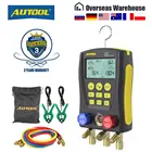 AUTOOL LM120 + цифровой манометр для кондиционирования воздуха, вакуумный тестер для охлаждения, отопления, вакуумного давления, температуры