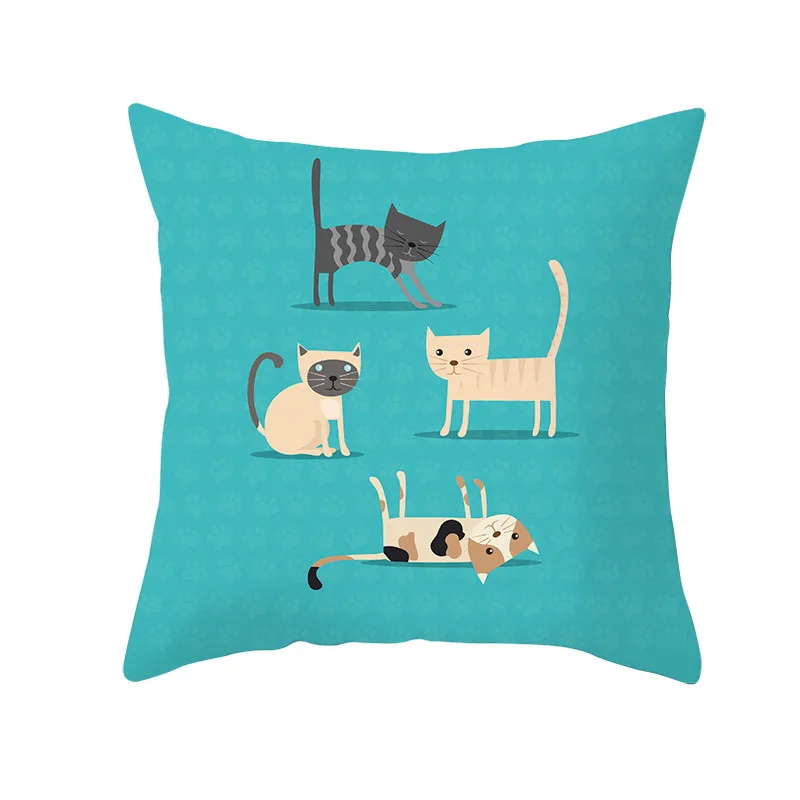 

Fuwatacchi Wolf and Cat Pattern Cushion Pink Flamingos Covers Pillows Cover Polyester Pillowcase for Home Sofa Decorative Pillow