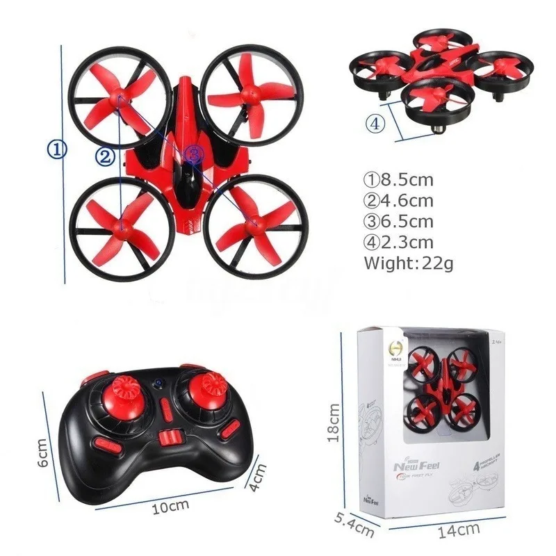 RC Nano NH010 2 4G 4CH 6 осевой 3d флип Безголовый режим НЛО Квадрокоптер RTF Дрон детские