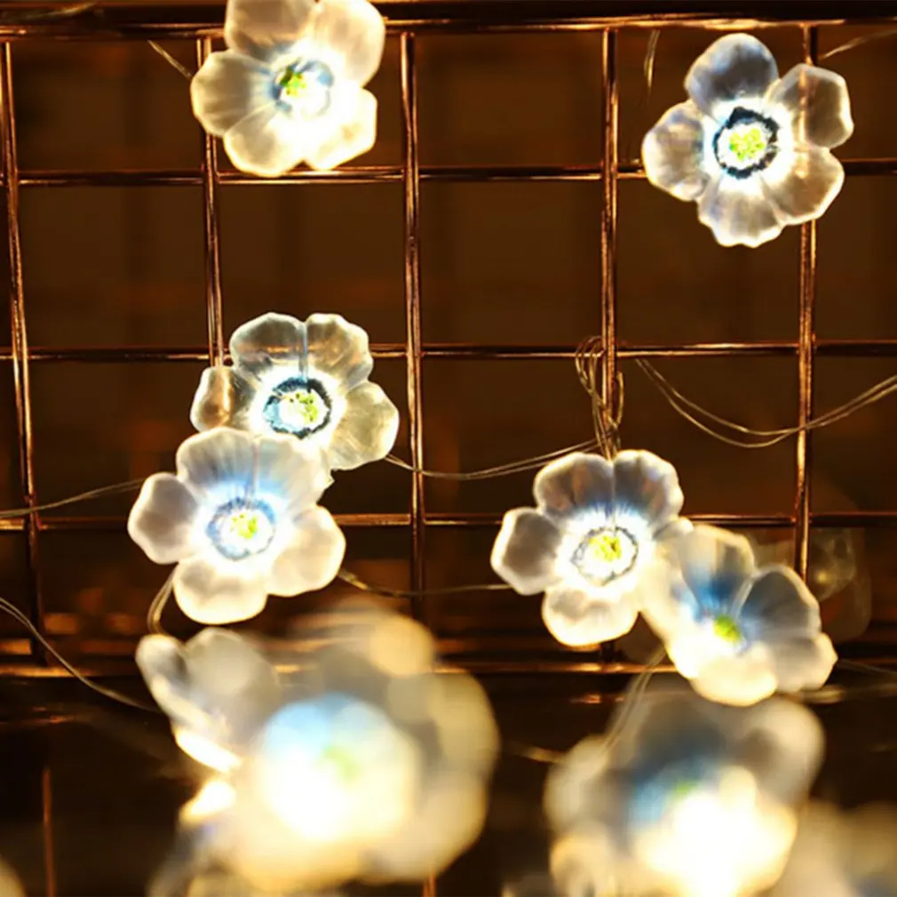 

Flower String Lights Cherry Blossom Lights 20 LEDs Fairy Lights For Bedroom Party Desk Wedding Christmas Decorations