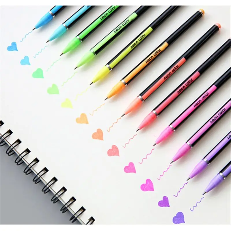 

Гелевая ручка, 48 цветов, металлический маркер, неоновый цвет эскизная ручка, креативная шариковая ручка, маркер, материал Эсколар